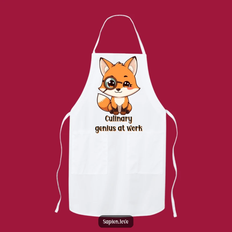 Funny Fox Chef Apron: Scholarly Gear for Comedic Culinary Pursuits