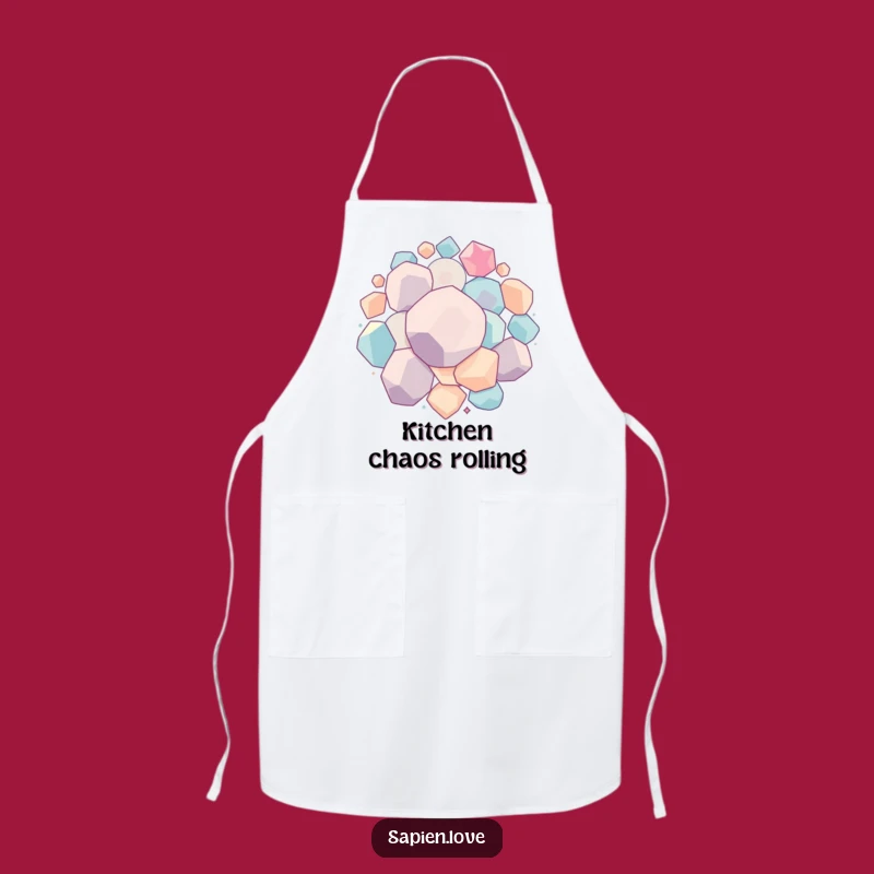 Funny Geometric Bounce Apron: Rolling Forms, Kitchen Humorous Protector