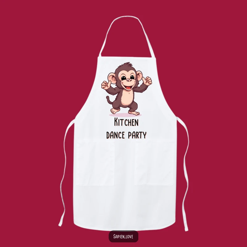 Funny Kawaii Ape Dance Apron: Cook with a Beat