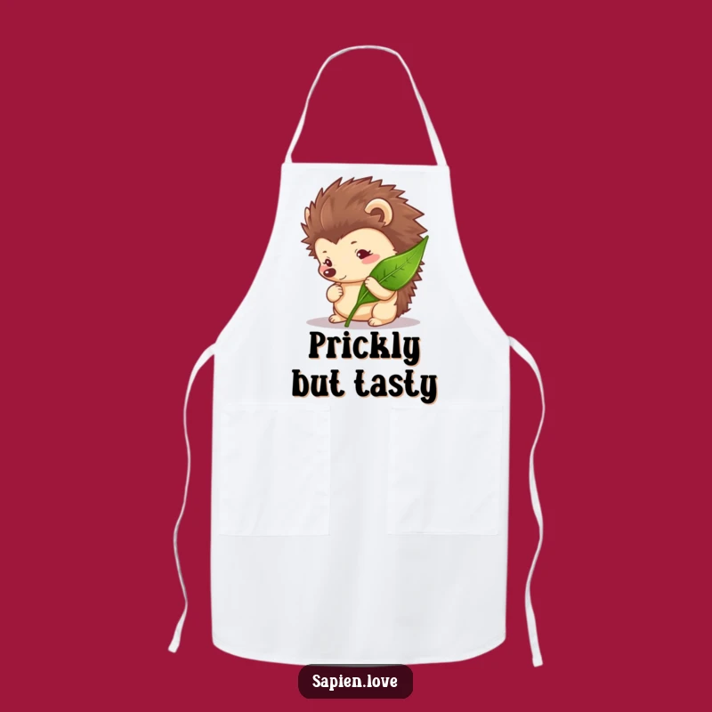 Funny Curious Hedgehog Apron - Nature Enthusiast's Kitchen Accessory