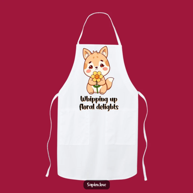Funny Kitchen Apron - Cute Animal Flower Chef's Accessory Gift