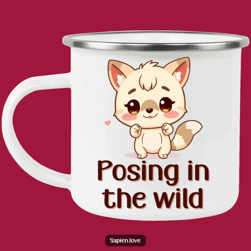Funny Animal Character Pose Camping Mug - Adventure with Charming Humor