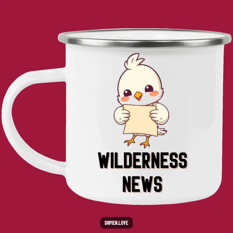 Funny Bird Scroll Camping Mug: Adventure Fuelled by Laughter and Warm Drinks