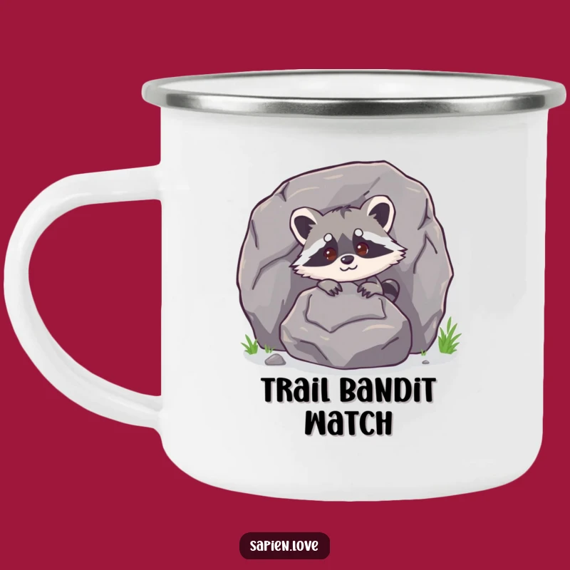 Funny Raccoon Camping Mug: Bandit's Brew - Outdoor Adventure Gift