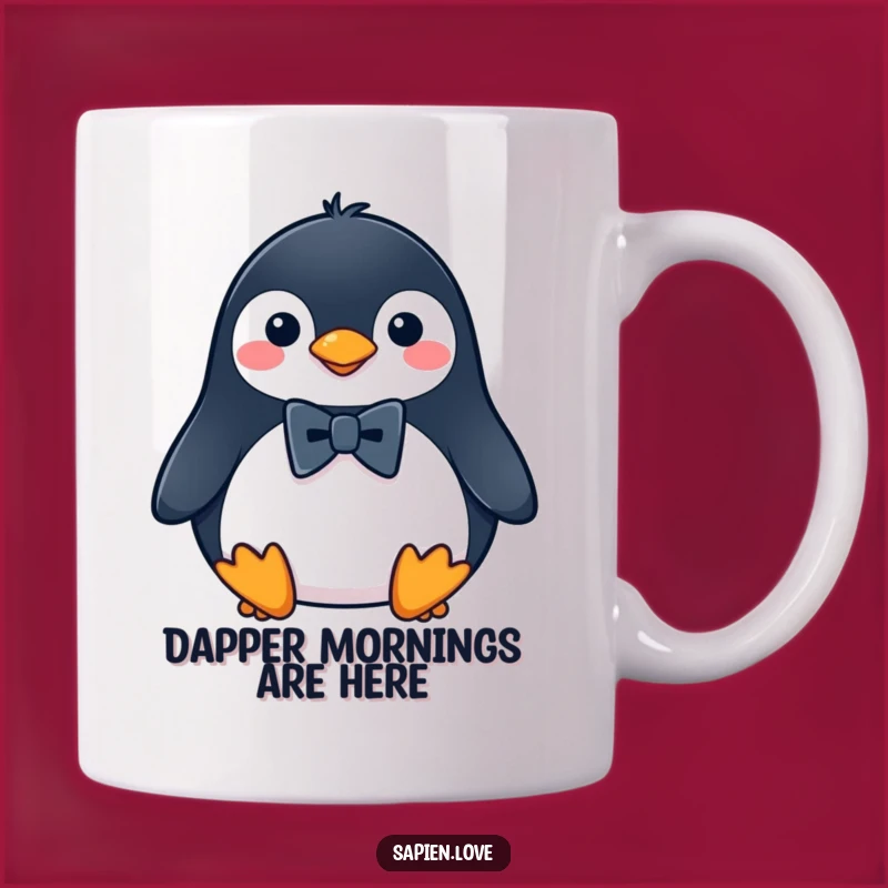 Funny Penguin Bowtie Mug, A Classy Bird for Your Morning Coffee, Perfect Gift