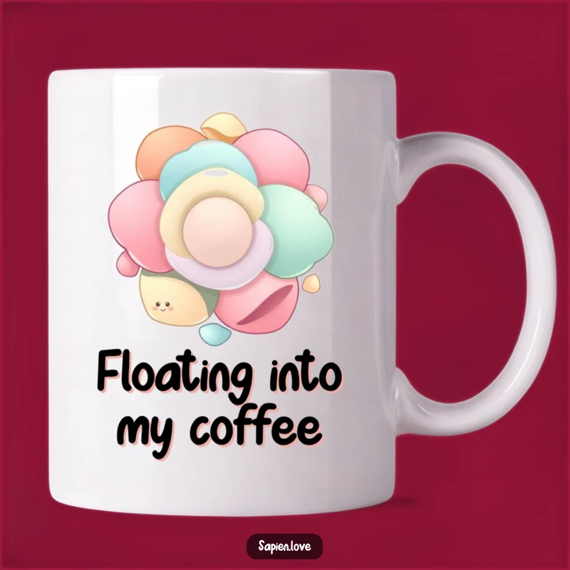Funny Organic Flow Mug: Floating Shapes, Perfect Humorous Gift