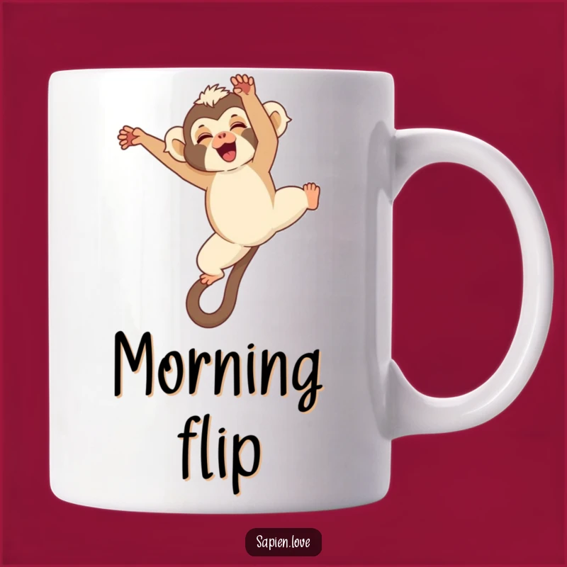 Funny Kawaii Gibbon Mug - Hilarious Acrobat Gift for Fun Lovers