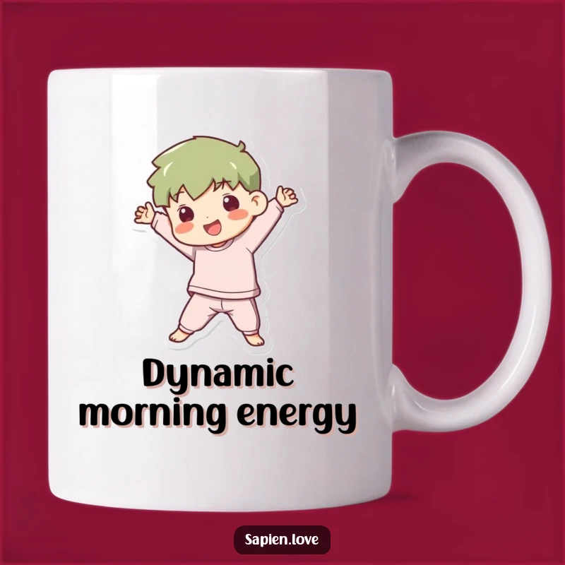 Funny Kawaii Pose Mug: Playful Human's Dynamic Funny Action Gift