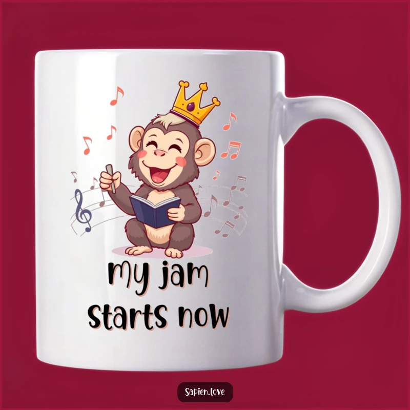 Funny Primate King Conductor Mug: Cheerful Maestro Perfect Gift