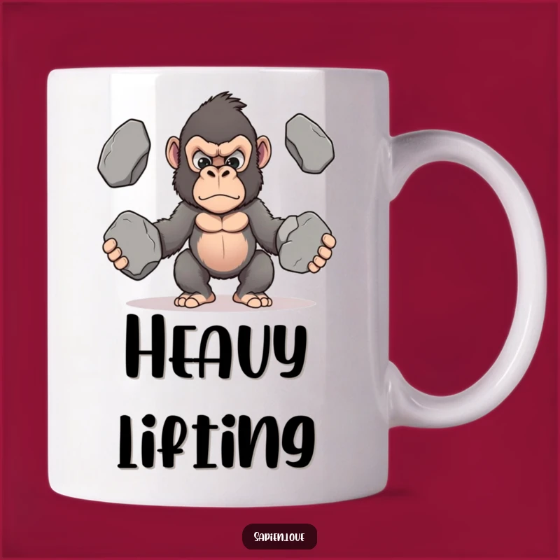 Funny Kawaii Gorilla Mug - Hilarious Juggling Gift for Determined Folks