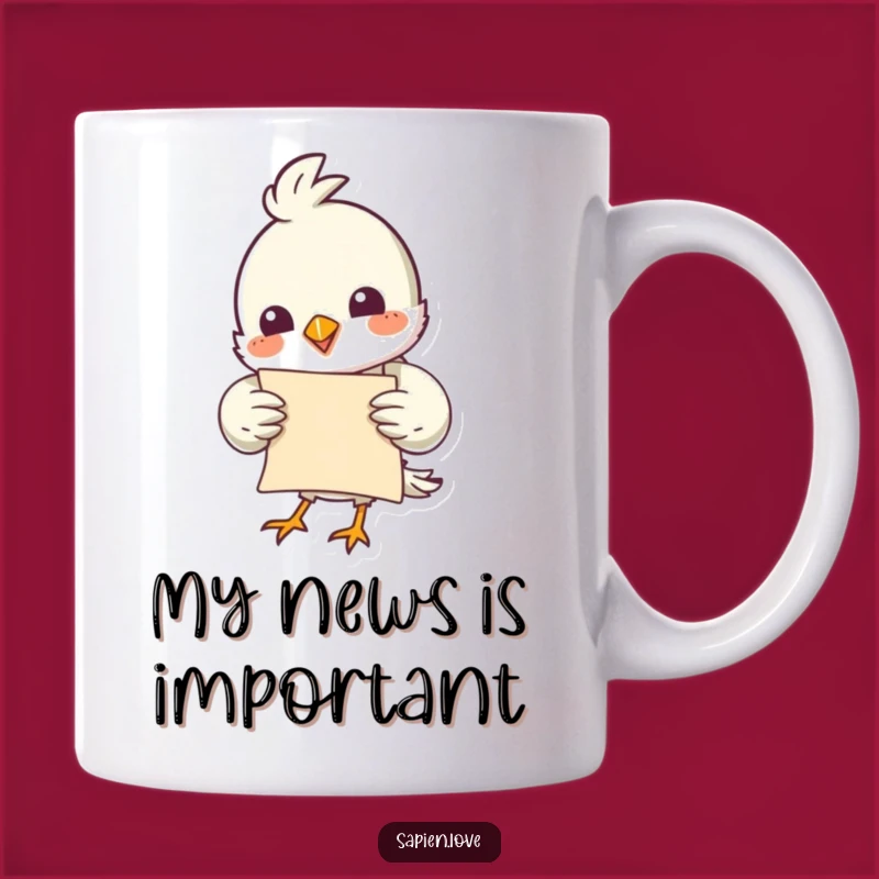 Funny Bird Holding Scroll Mug: A Hilarious Gift for Bird Lovers and Scribes
