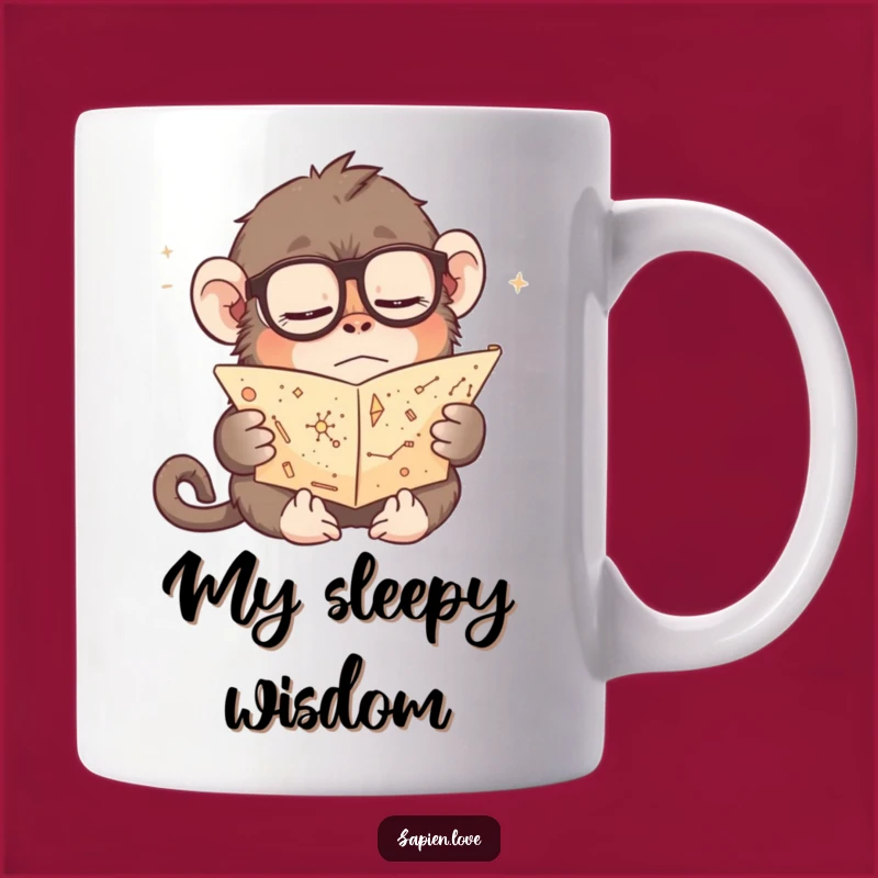 Funny Sleepy Ape Constellation Mug: A Wise, Humorous Gift for Stargazers