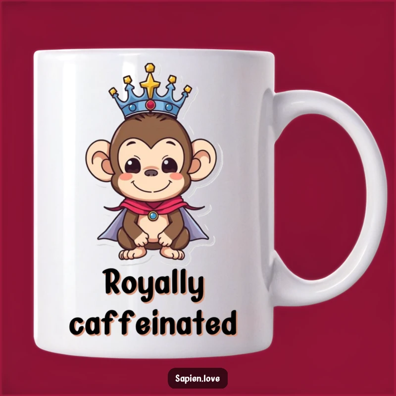 Funny Monkey King Mug: Royal Primate Gifts for Regal & Comedic Moments