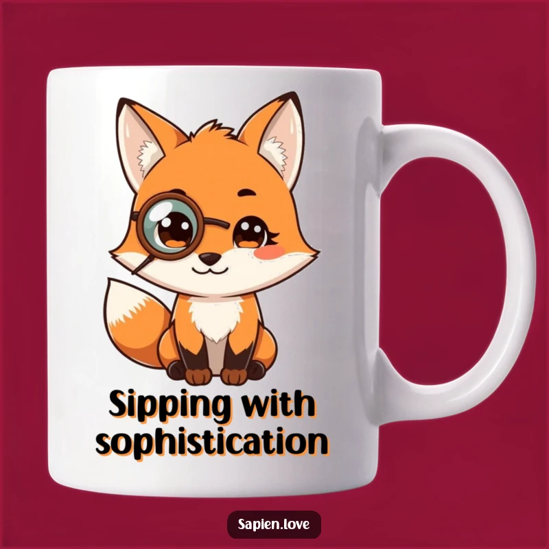 Funny Fox Philosopher Mug: Wise Animal Gifts for Thoughtful & Comedic Mornings