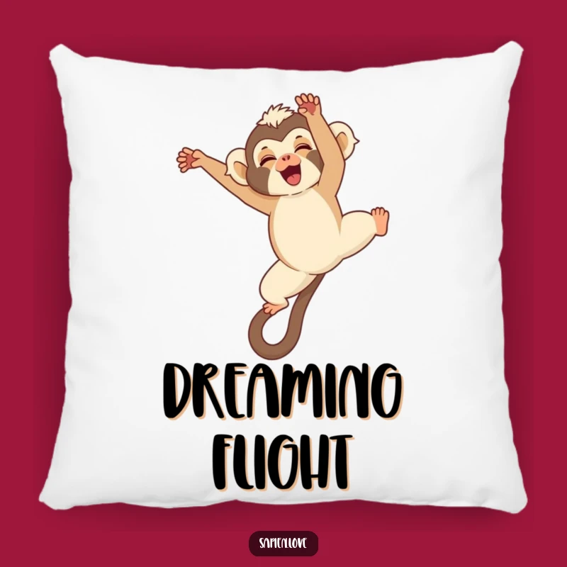 Cozy Funny Kawaii Gibbon Pillow - Huggable Fun for Playful Homes