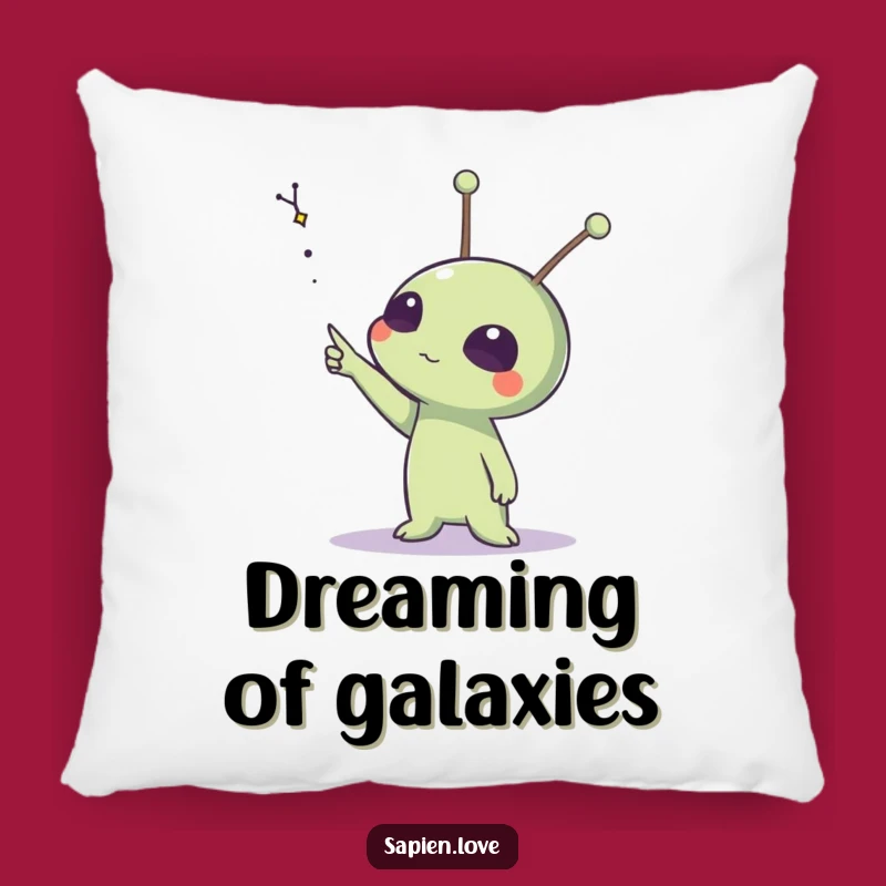 Funny Alien Constellation Pillow: Cozy Up with Cosmic Dreams