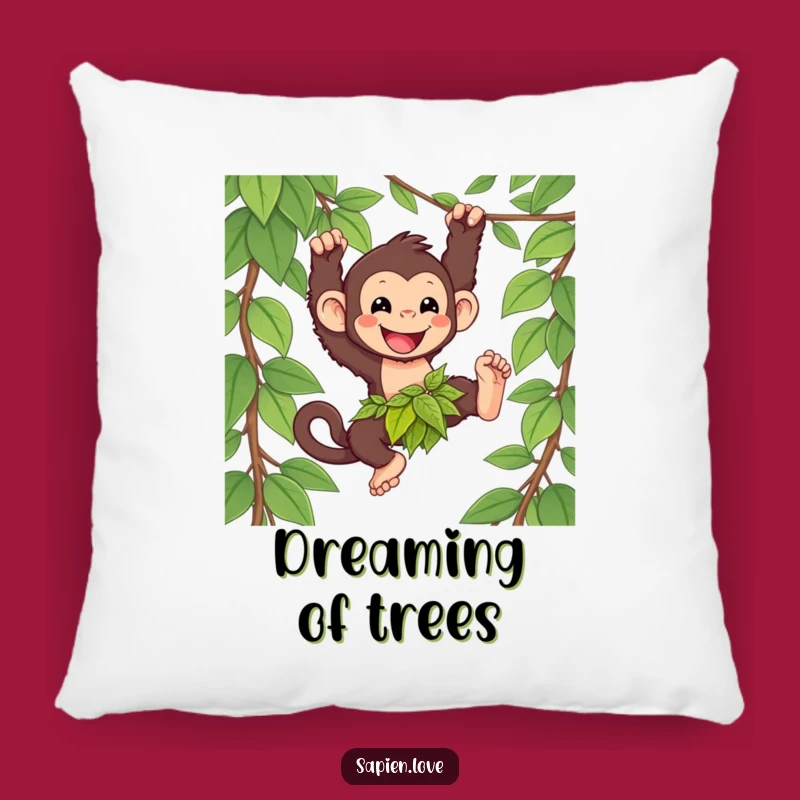 Funny Kawaii Primate Pillow: Comfy Jungle Vibes