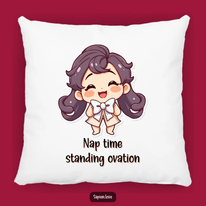 Funny Kawaii Comfort Pillow: Soft Support with Theatrical Charm