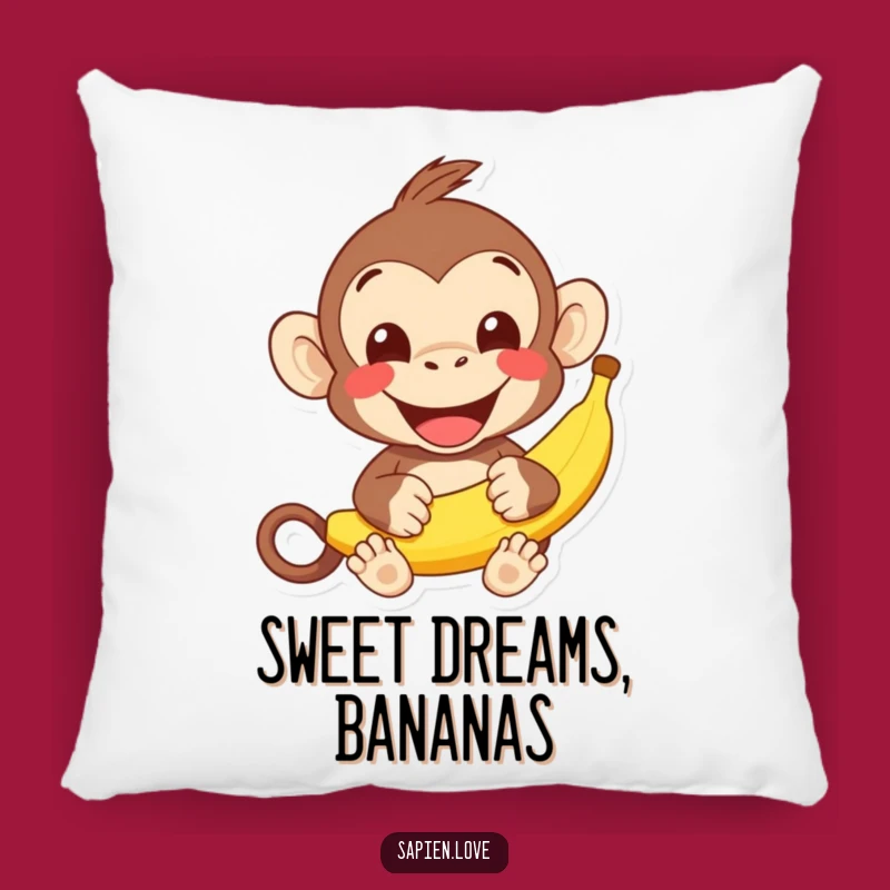 Funny Kawaii Monkey Banana Pillow: Comfy Grins for Your Home