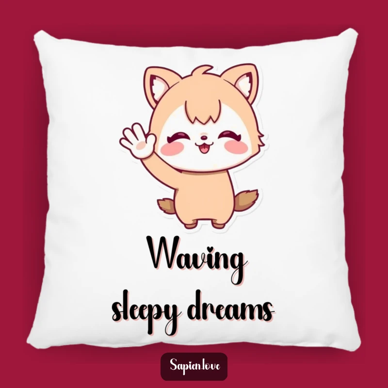 Funny Soft Pillow - Whimsical Waving Animal Character Accent Gift