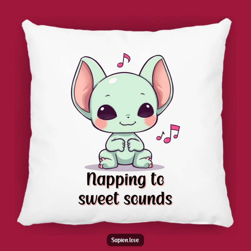 Funny Alien Music Note Pillow: Cozy Up with Harmonious Comfort