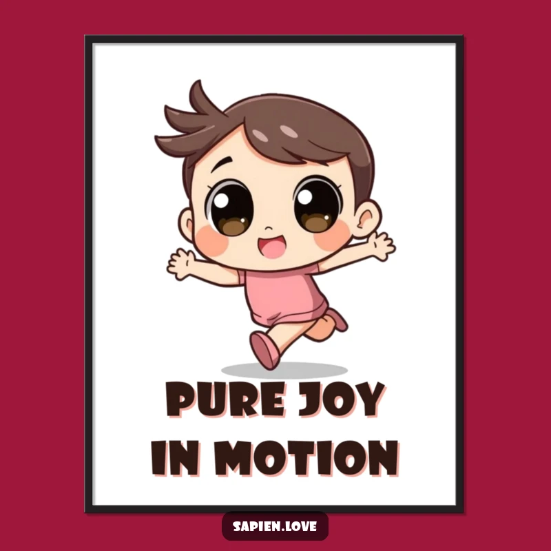 Funny Kawaii Excitement Digital Print: Instant Joyful Art for Your Space