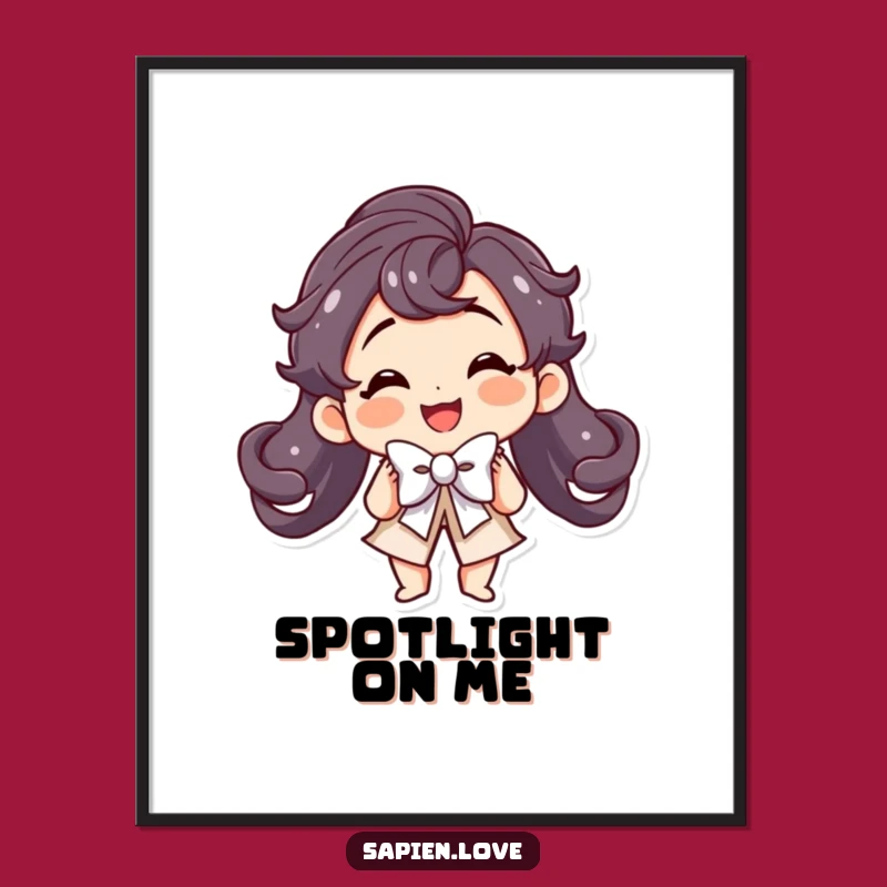 Funny Kawaii Performance Digital Print: Instant Theatrical Art for Your Walls