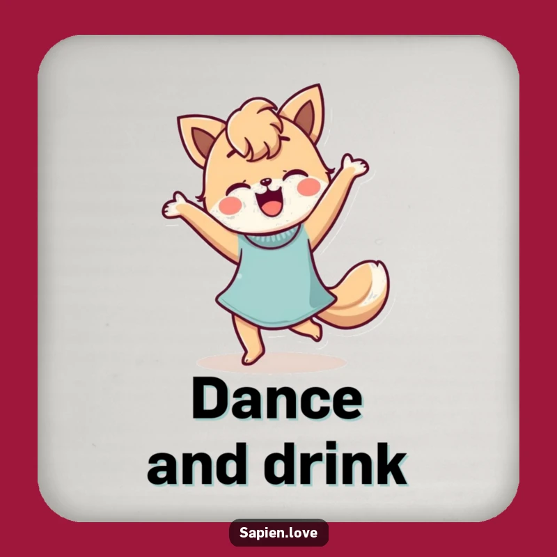 Funny Animal Feature Dancer Coaster Set: Protect Tables with Expressive Style and Hilarious Art!