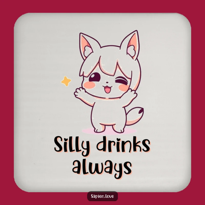 Funny Animal Ears Character Coaster - Protect Surfaces with Silliness