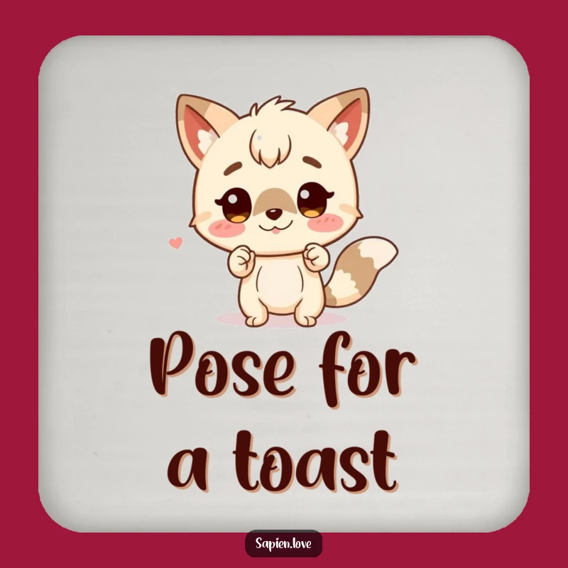 Funny Animal Character Pose Coaster - Protect Surfaces with Charm