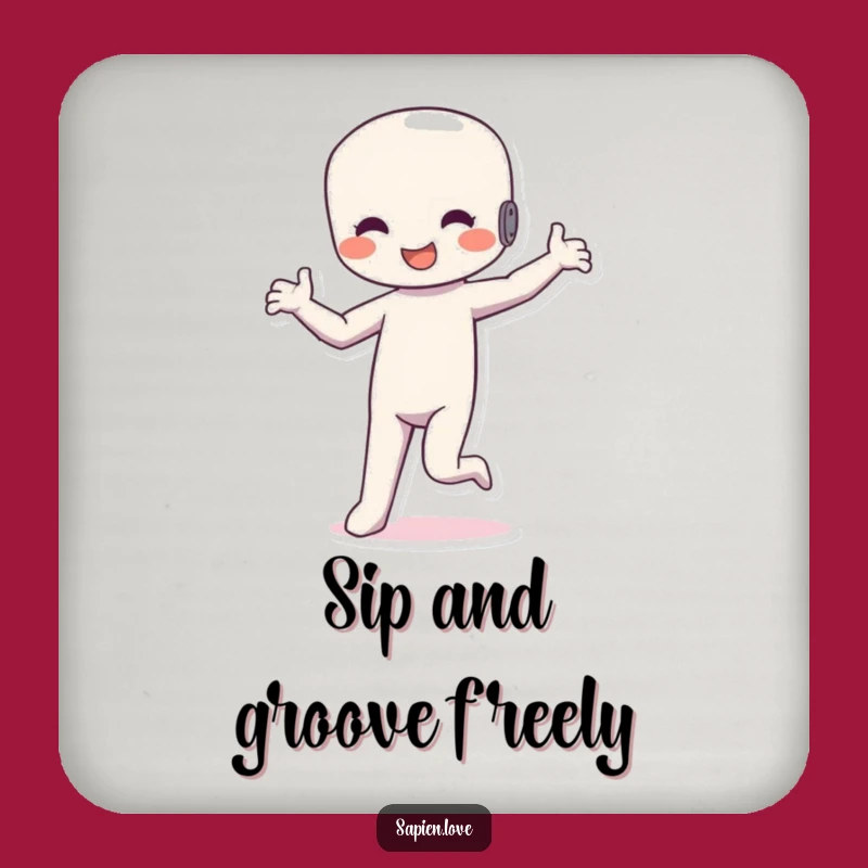 Funny Dancing Figure Coaster: Silly Rhythm Drink Perfect Gift