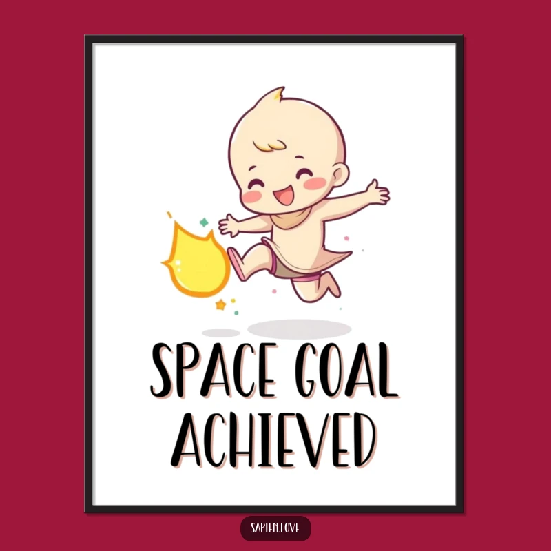 Funny Meteor Kicker Poster: Celestial Action for Your Walls