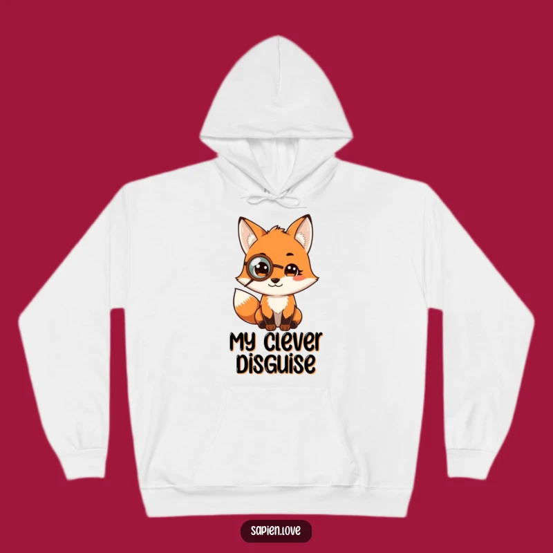 Funny Fox Scholar Hoodie: Cozy Wisdom for Intellectual & Humorous Comfort