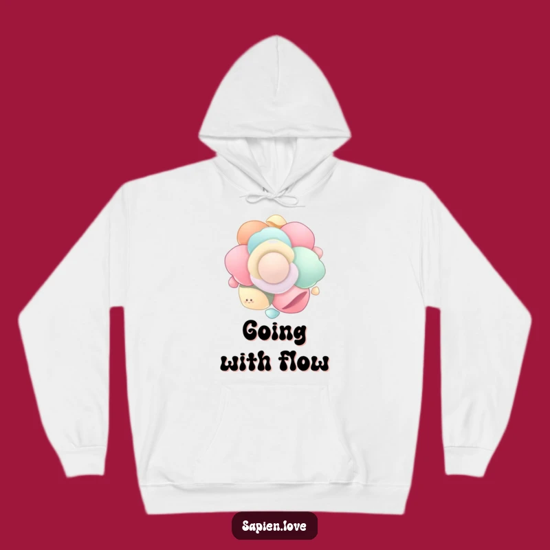 Funny Organic Flow Hoodie: Floating Shapes, Ultimate Humorous Gift