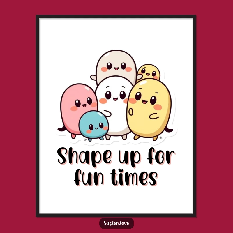 Funny Free Printable Wall Art: Abstract Shapes Play - Downloadable Decor