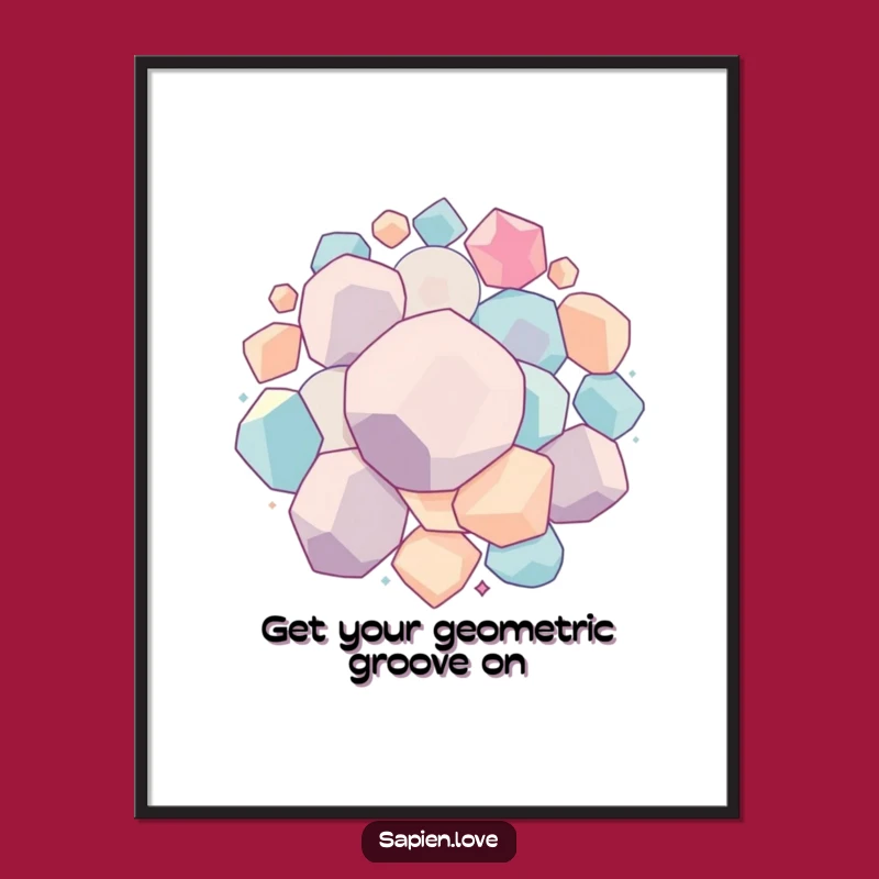Funny Free Printable Wall Art: Geometric Shapes Motion - Downloadable Decor