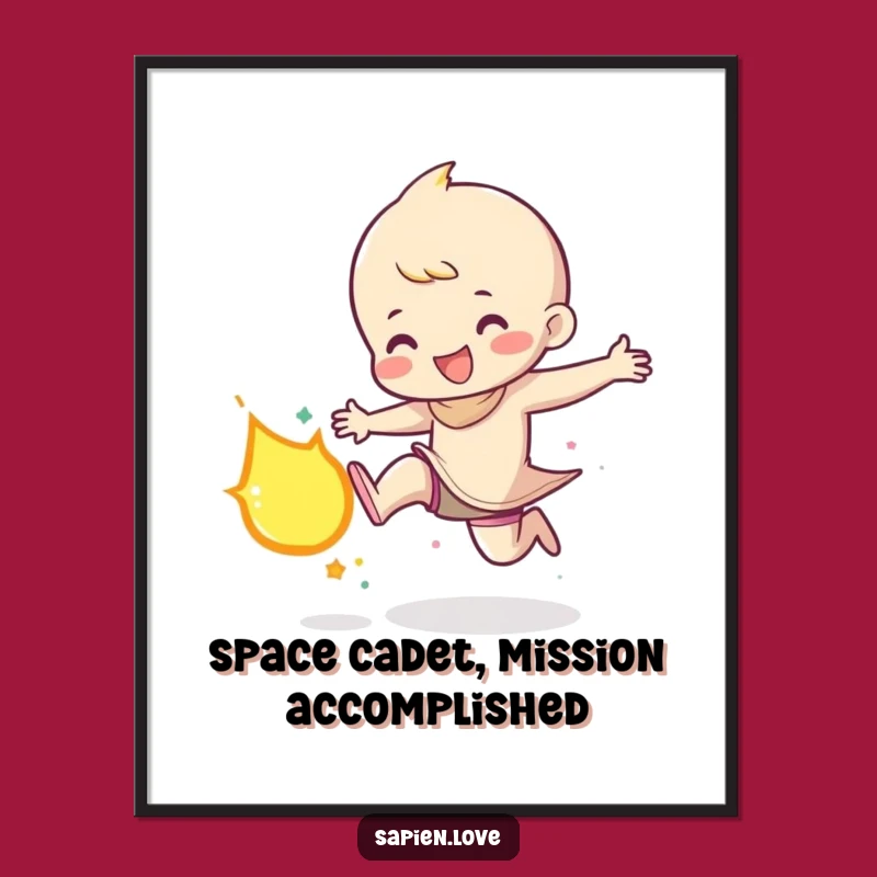 Funny Free Printable Wall Art: Cosmic Kicker - Energetic Downloadable Decor