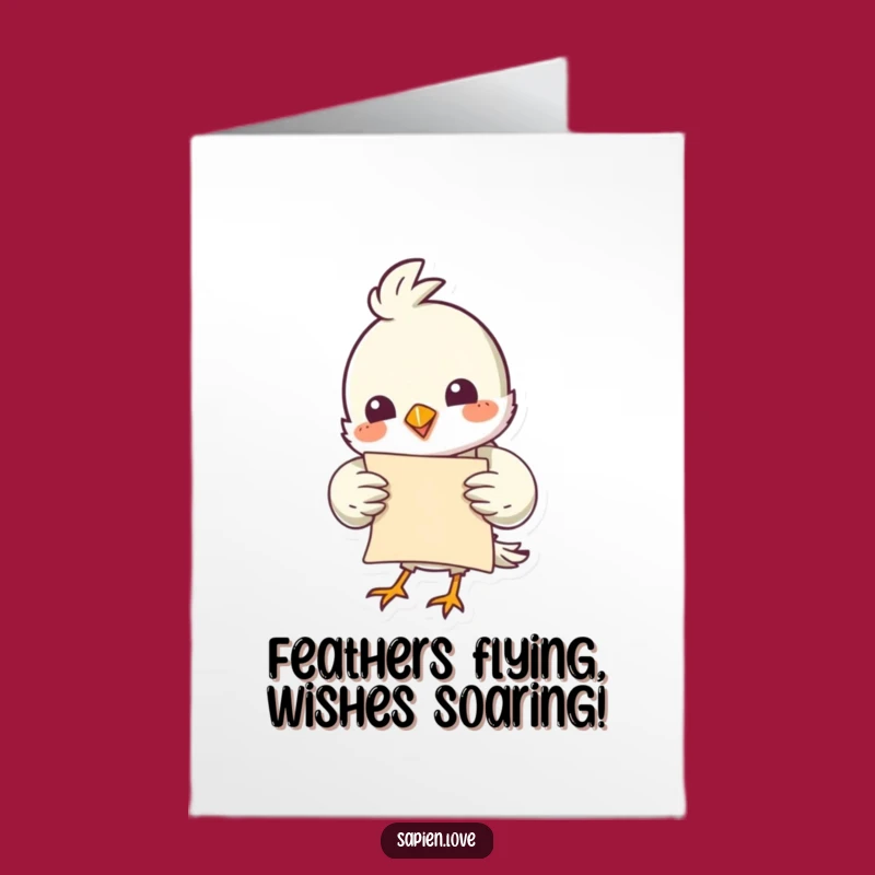 Free Printable Funny Bird Birthday Card - Downloadable Humor Gift for Feathered Friends