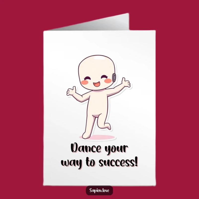Free Printable Congratulations Card: Dancing Figure for Your Big Win - Downloadable