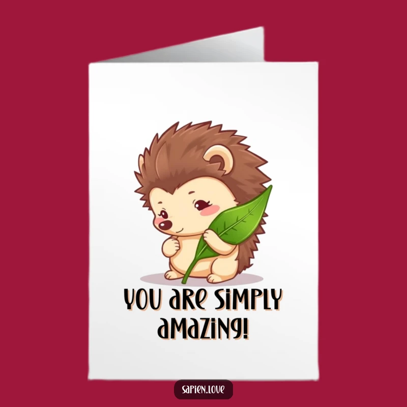 Free Printable Hedgehog Congratulations Card - Leafy Discovery Greeting Downloadable