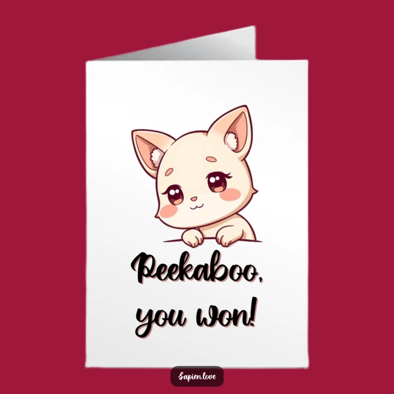 Free Printable Congrats Card: Curious Animal Ears for Your Success!