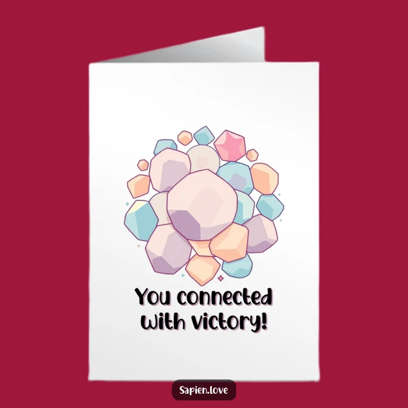 Free Printable Congrats Card: Geometric Shapes Triumph - Downloadable