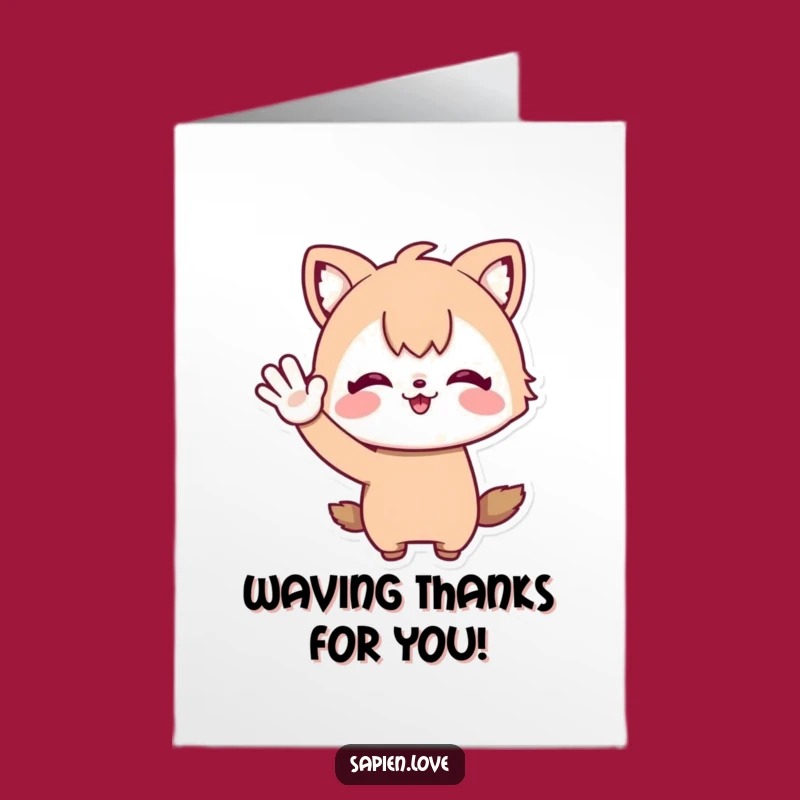 Free Printable Thank You Card: Animal Spirit Waves Gratitude