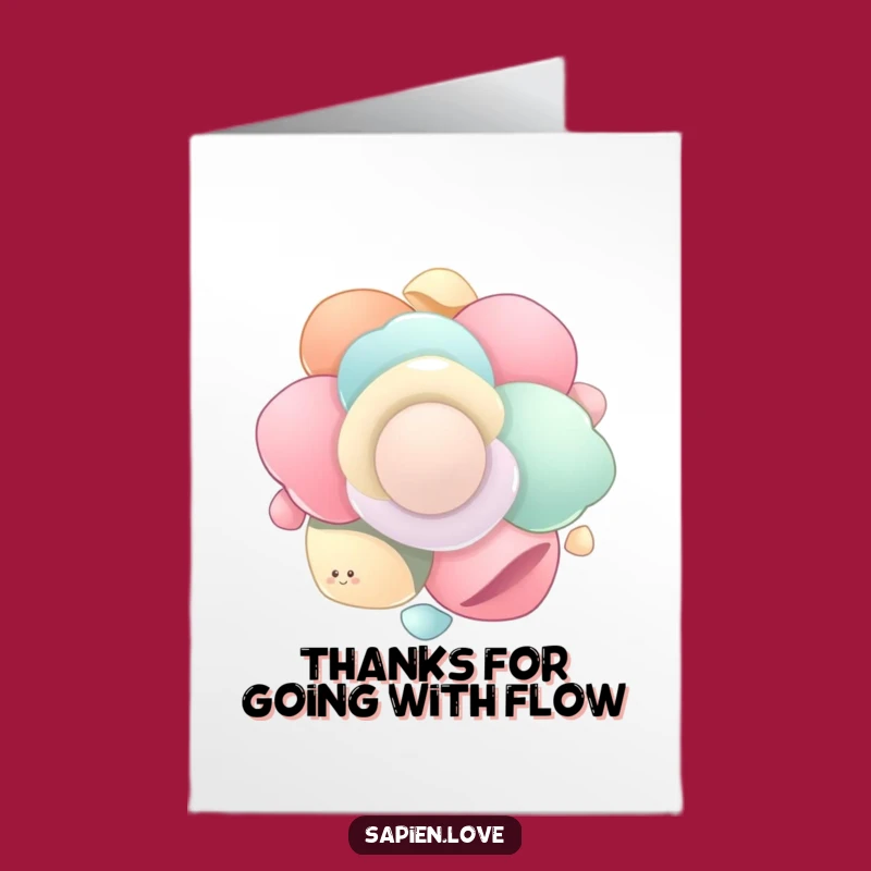 Free Printable Thank You Card: Organic Shapes Send Thanks - Downloadable