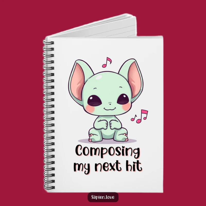 Funny Alien Music Note Notebook: Compose Your Thoughts with Joy