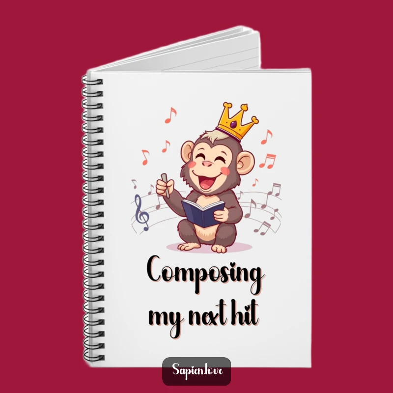 Funny Primate Conductor Notebook: Cheerful Maestro Notes Perfect Gift