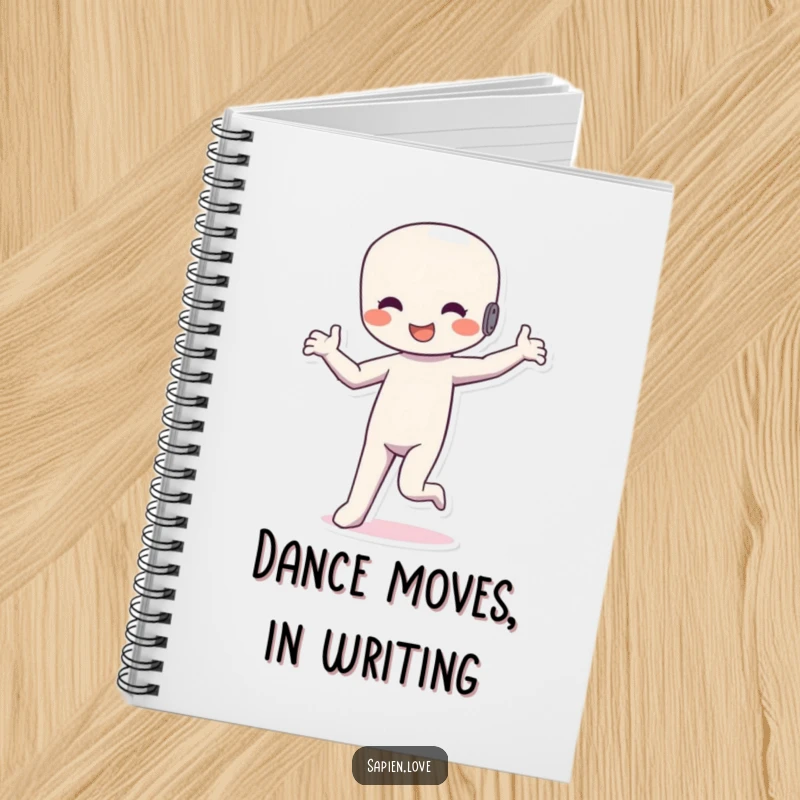 Funny Dancing Figure Notebook: A happy humanoid dancing sillily, perfect for recording dance steps and creative thoughts.