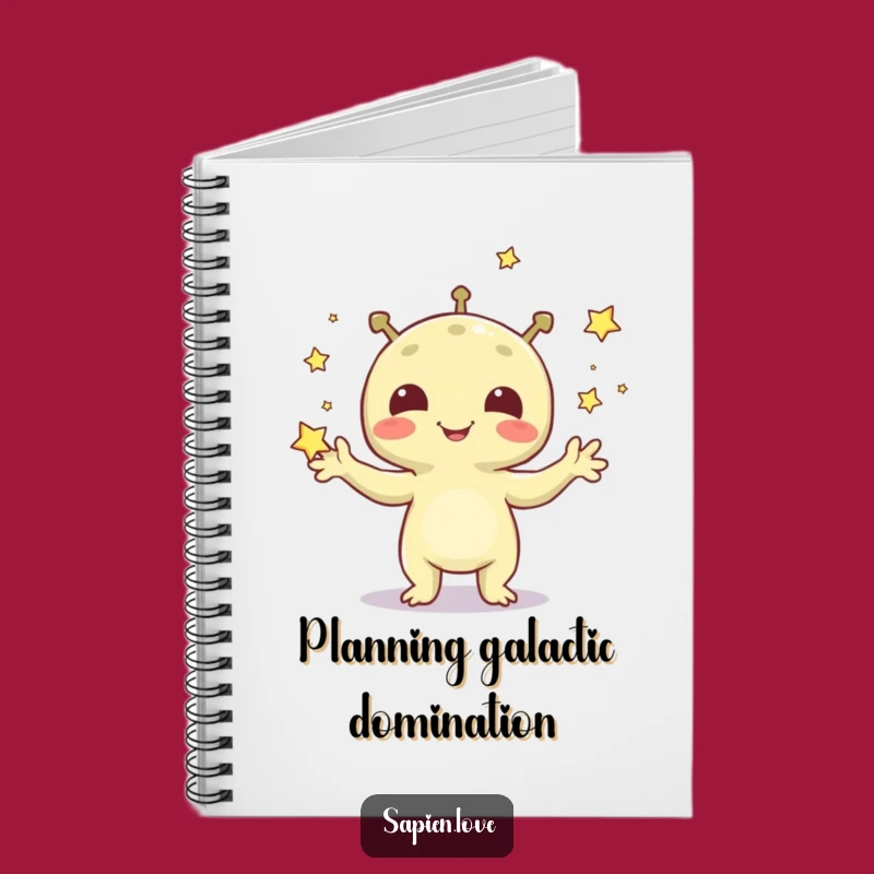 Funny Alien Juggling Stars Notebook: Capture Cosmic Ideas with a Smile