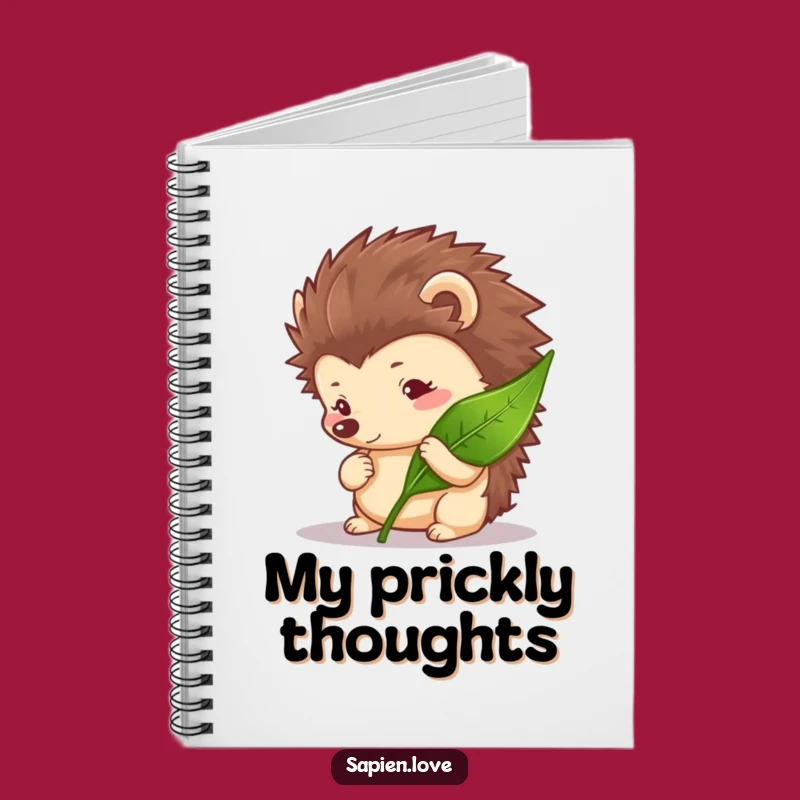 Funny Curious Hedgehog Notebook - Nature Journal for Outdoor Thoughts