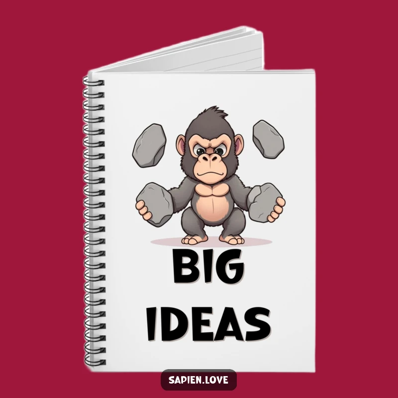 Funny Kawaii Gorilla Notebook - Jot Down Determined Goals & Plans